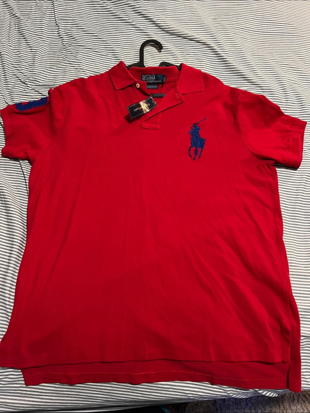 Polo by Ralph Lauren Red Polo with Blue Pony Embroidery